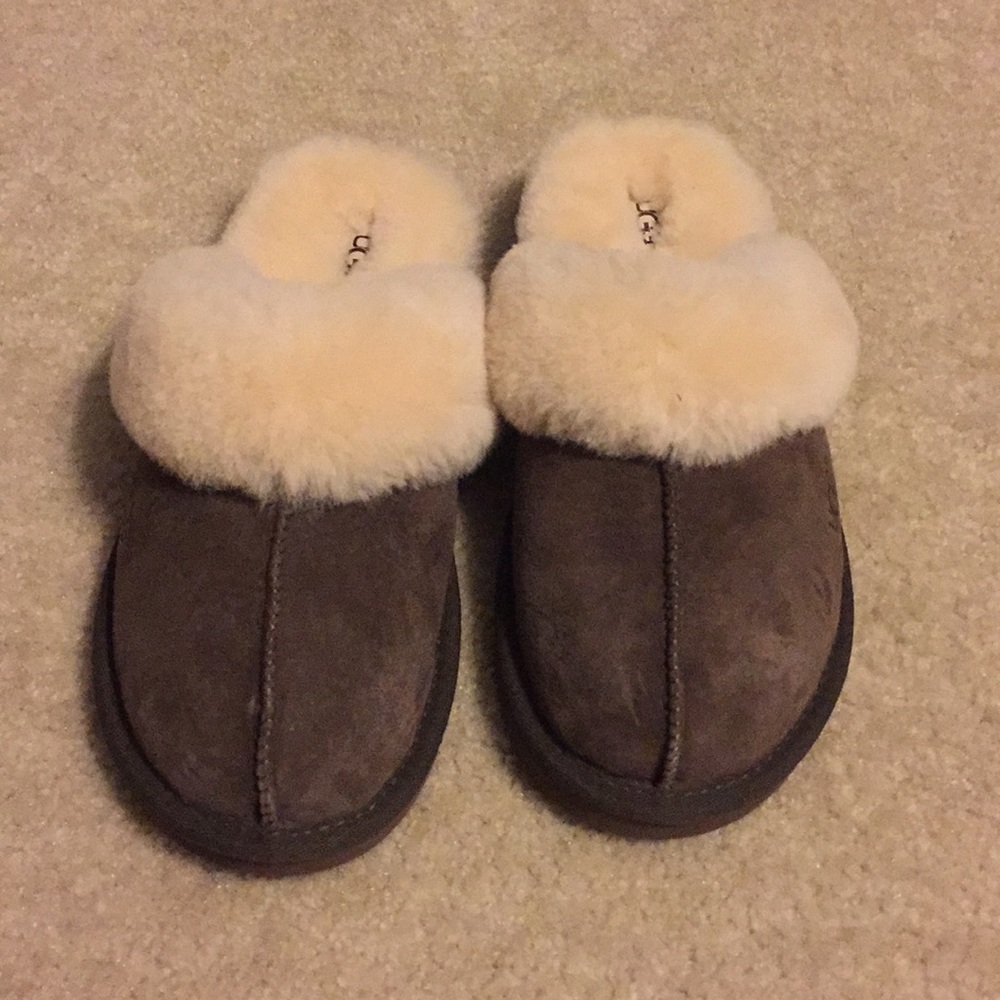 Brown Ugg slip ons